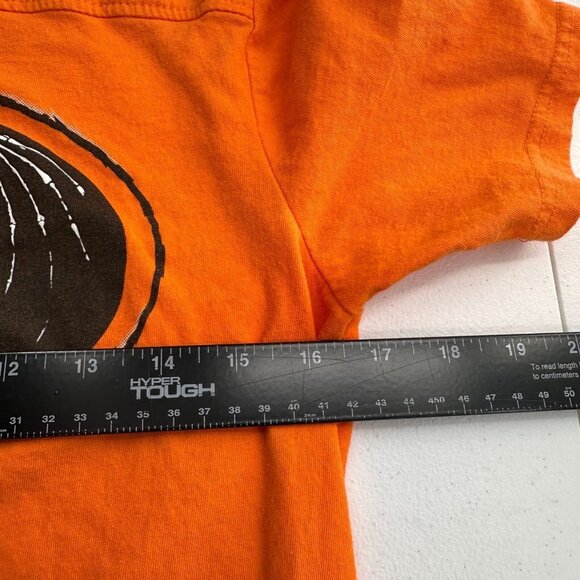 Vintage Batman Skeleton Bat Logo Orange Short Sleeve T-Shirt XL Halloween Cotton - Picture 6 of 8